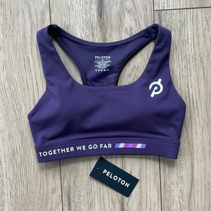 NWT Peloton Together We Go Far Purple Sports Bra Women’s XS